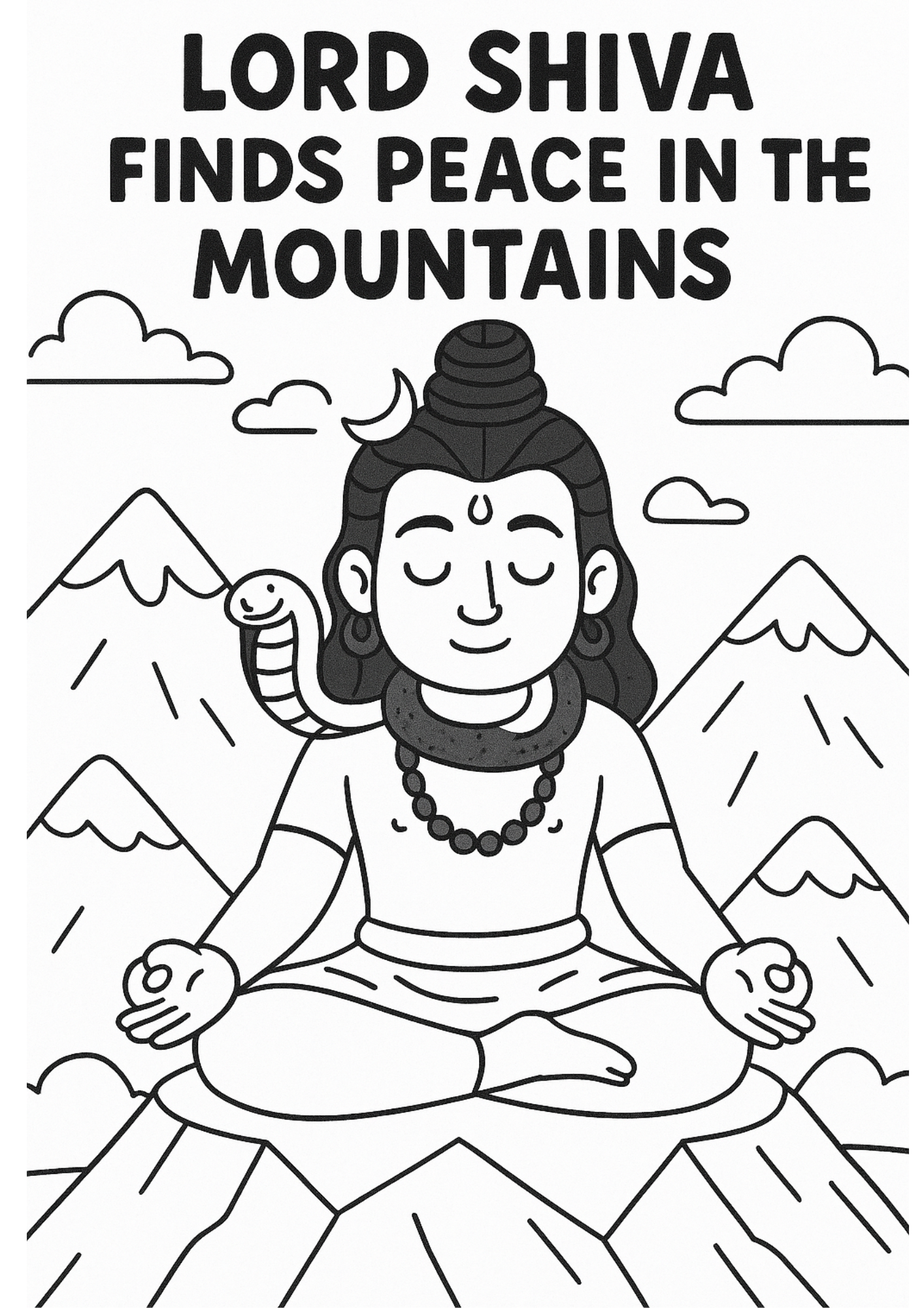 Lord Shiva’s Mystical World: A Coloring Adventure for Little Artists