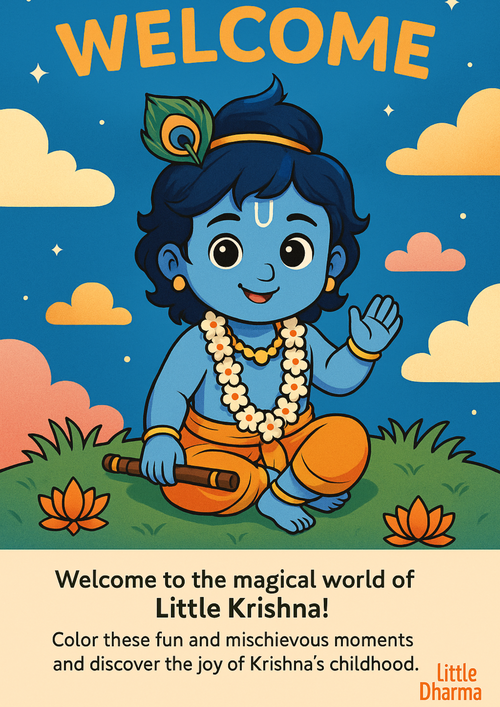 Little Krishna’s Mischief: A Coloring Book for Little Hands