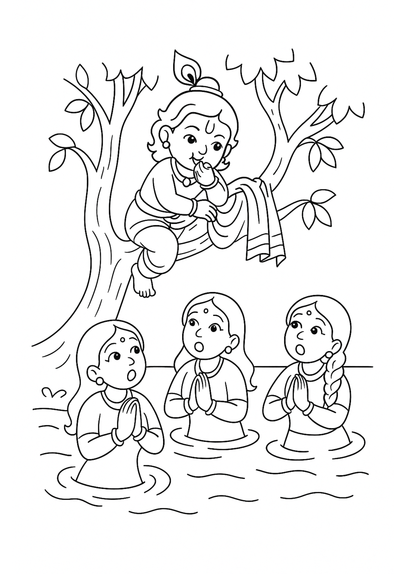 Little Krishna’s Mischief: A Coloring Book for Little Hands