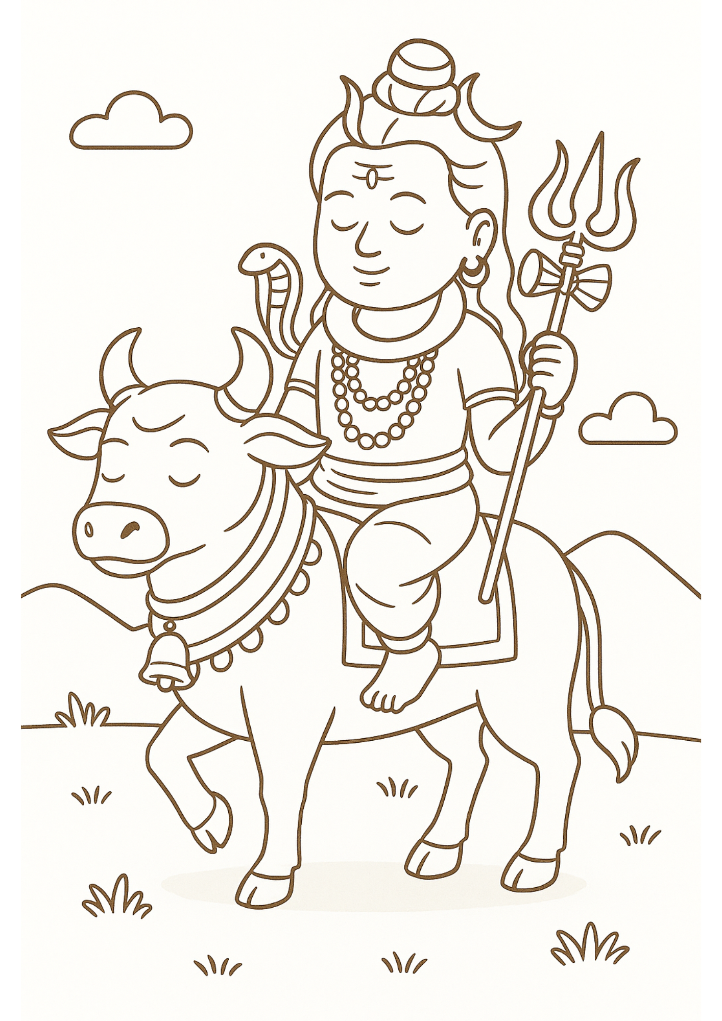 Lord Shiva’s Mystical World: A Coloring Adventure for Little Artists